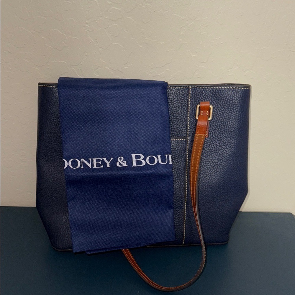 Dooney & Bourke Small Lexington Tote Midnight Blue Pebbled Leather R342 MD NEW - Picture 7 of 11
